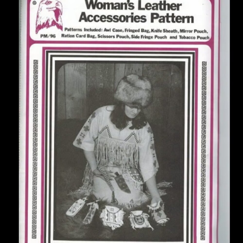Vintage Eagle View Women's Leather Accessories Sewing Pattern - Pouches, Cases